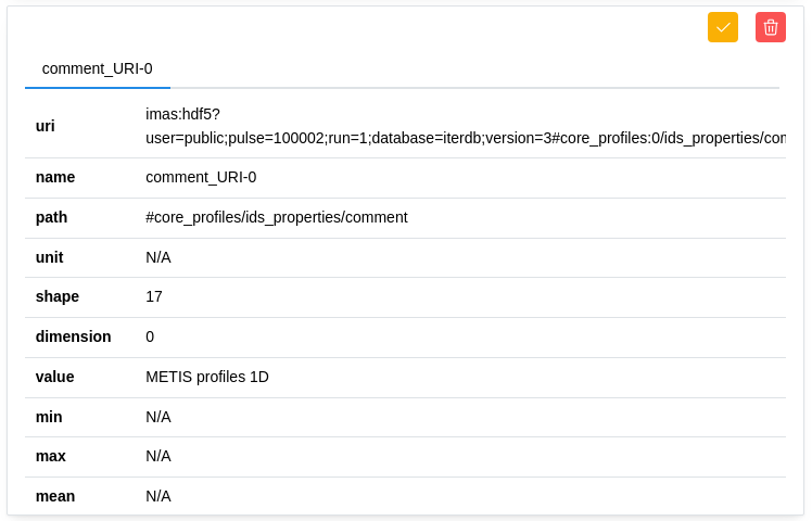 Show metadata according to the unplottable data
